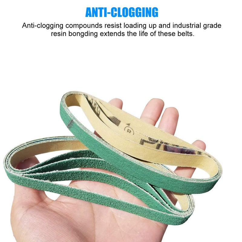 Tockrop 24 Pack 1/2" x 10" Replacement Knife Sharpener Sander Belt Kit for Work Sharp WSCMB Combo Knife Sharpener- 80/120/240/400/1000/1200 Grits Sanding Belt (0.5 x10 Inch) - Image 4